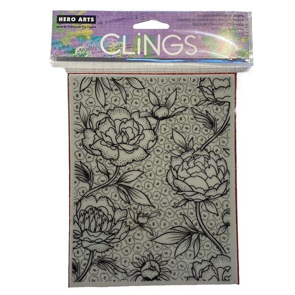 Large Flower Background Stamp by Hero Arts - Picture 1 of 5